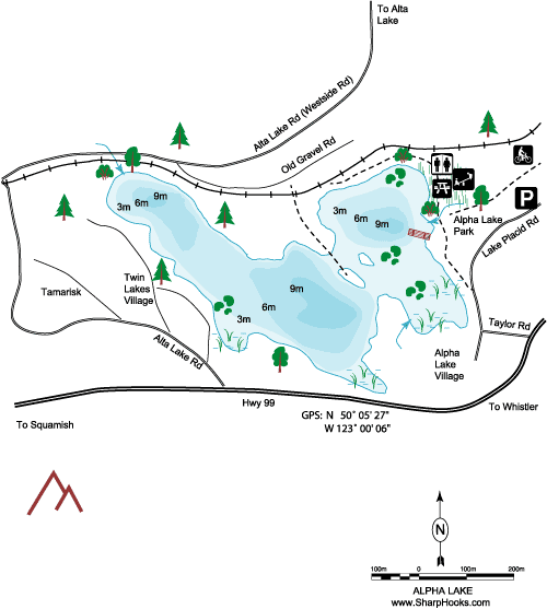 Map of Alpha Lake