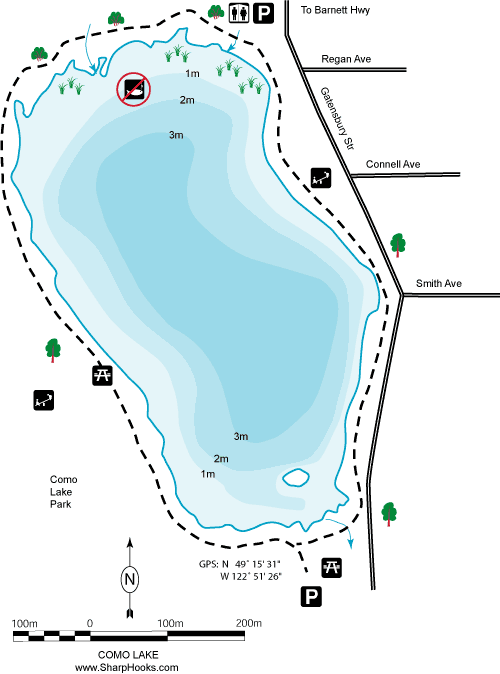 Map of Como Lake