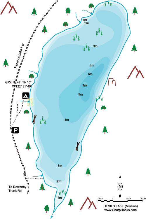 Map of Devils Lake - Mission