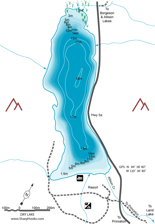 Map of Dry Lake (Princeton)