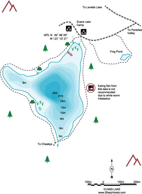 Map of Evans Lake