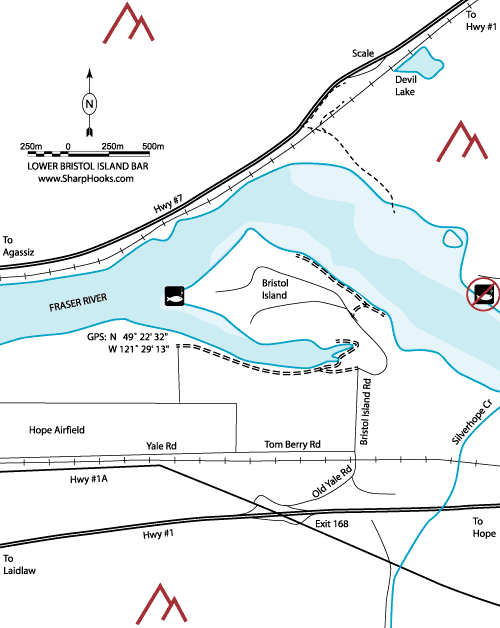 Map of Fraser - Lower Bristol Island Bar