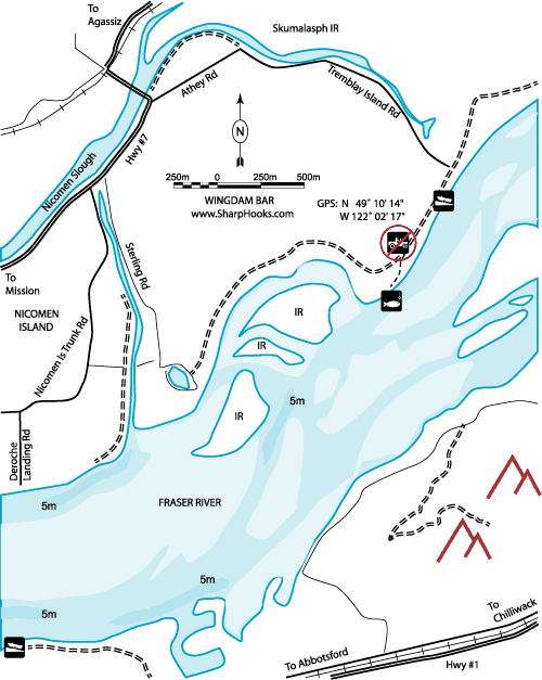 Map of Fraser - Wingdam Bar