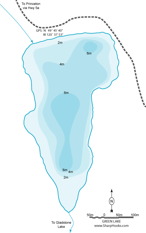 Map of Green Lake Tulameen