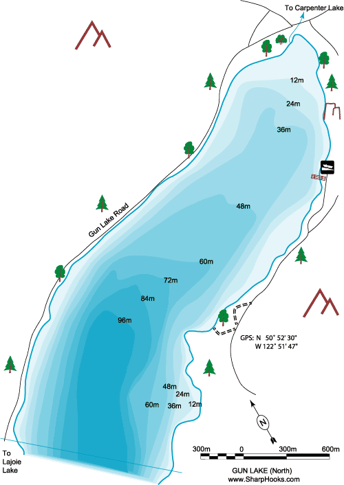 Map of Gun Lake - North