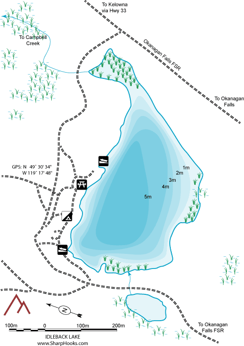 Map of Idleback Lake