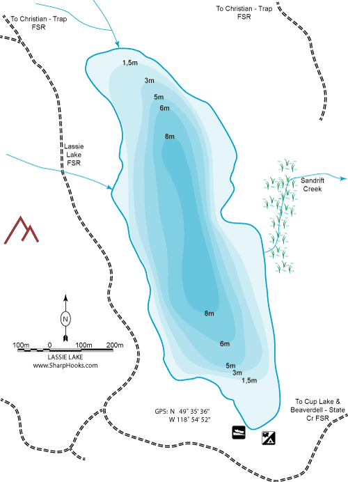 Map of Lassie Lake