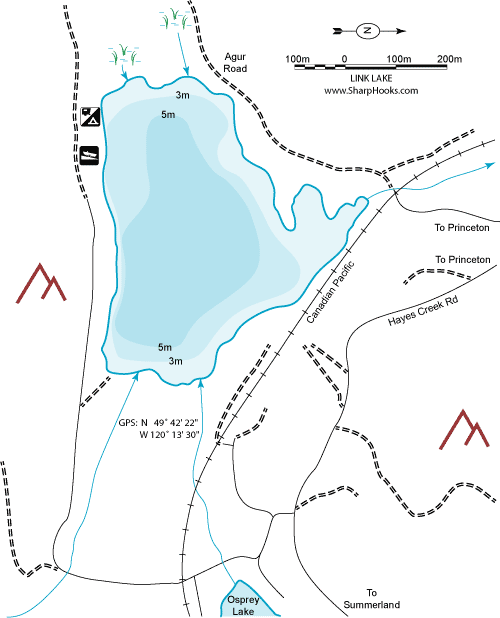 Map of Link Lake (Princeton)