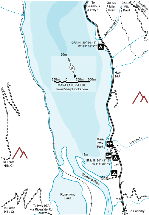 Map of Mara Lake - South