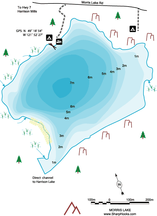 Map of Morris Lake