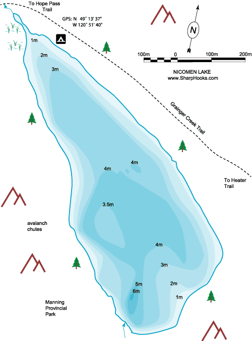 Map of Nicomen Lake