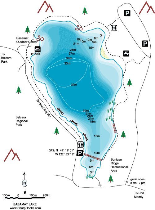 Map of Sasamat Lake