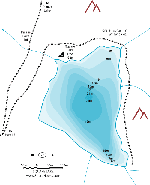 Map of Square Lake (Vernon)