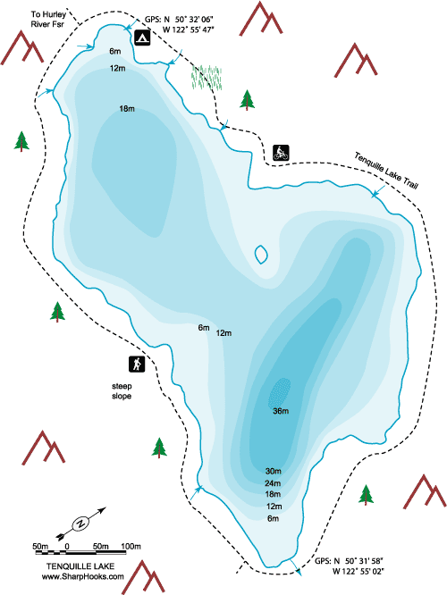 Map of Tenquille Lake