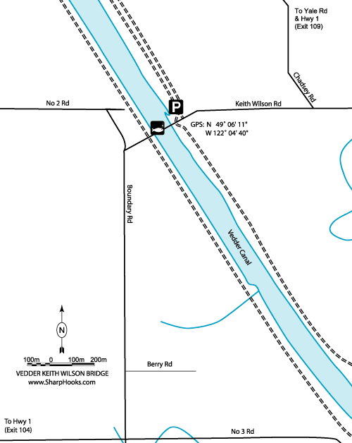 Map of Vedder - Keith Wilson Bridge