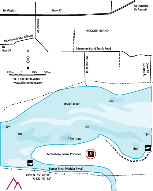 Map of Vedder - River Mouth