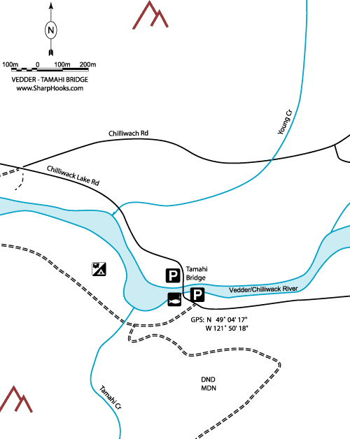 Map of Vedder - Tamahi Bridge