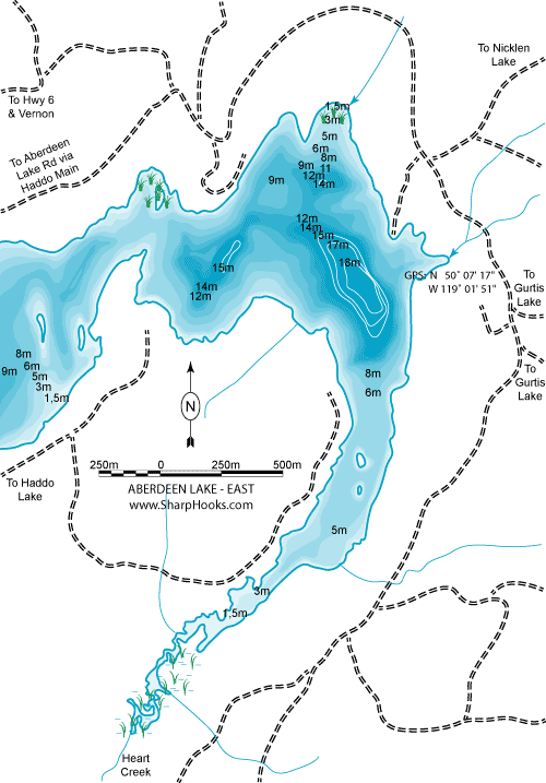 Map of Aberdeen Lake - East