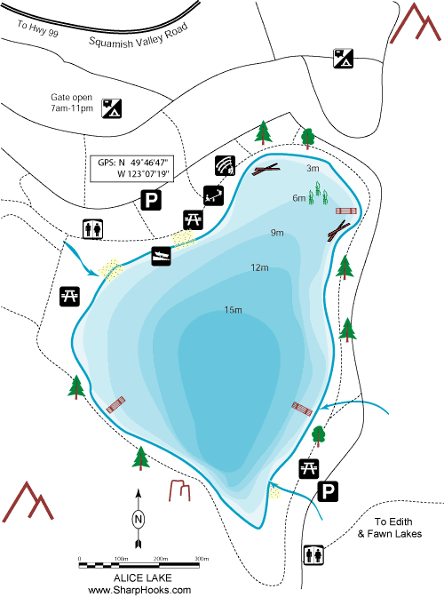 Map of Alice Lake