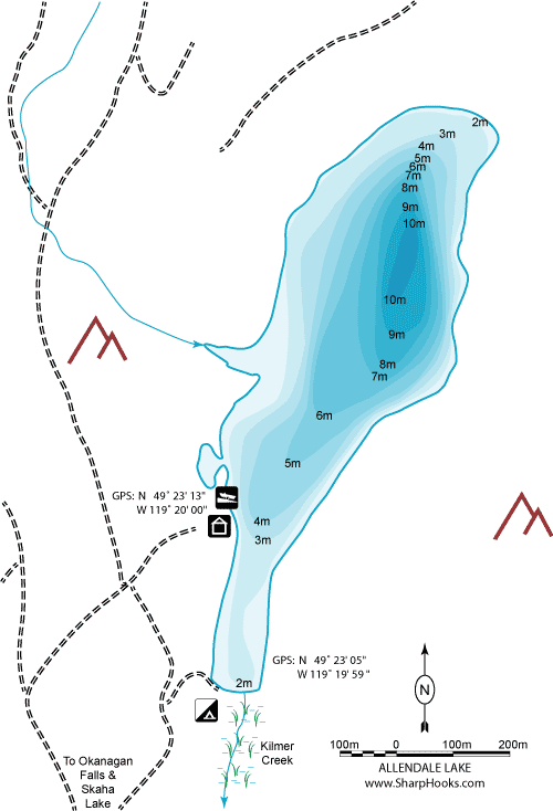 Map of Allendale Lake