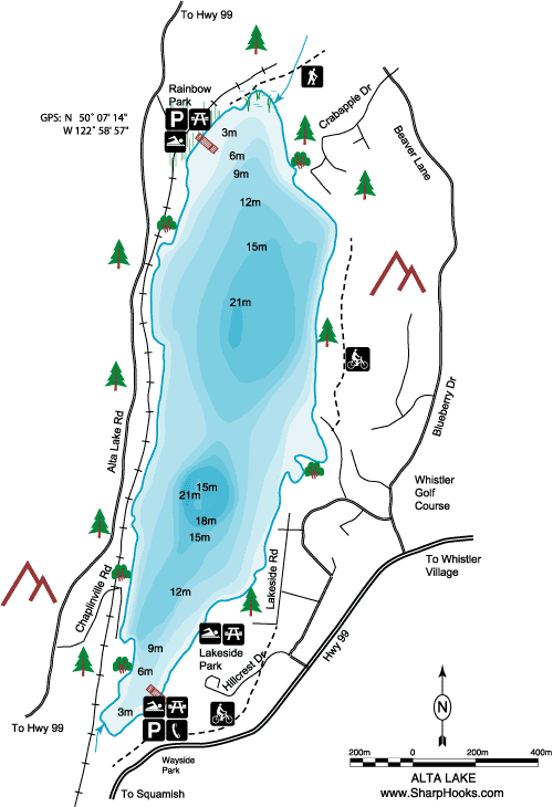 Map of Alta Lake