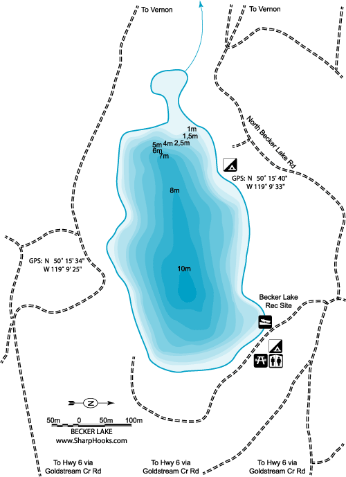 Map of Becker Lake
