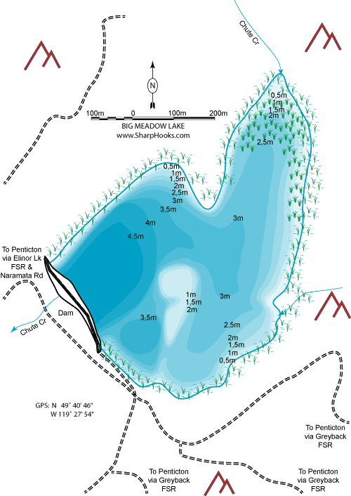 Map of Big Meadow Lake