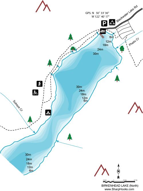 Map of Birkenhead Lake - North