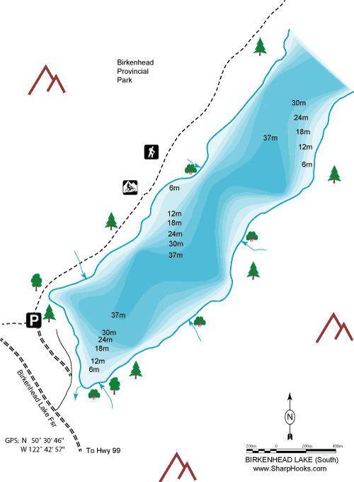 Map of Birkenhead Lake - South