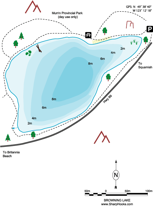 Map of Browning Lake
