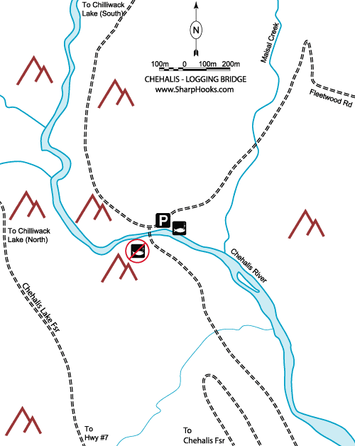 Map of Chehalis - Logging Bridge