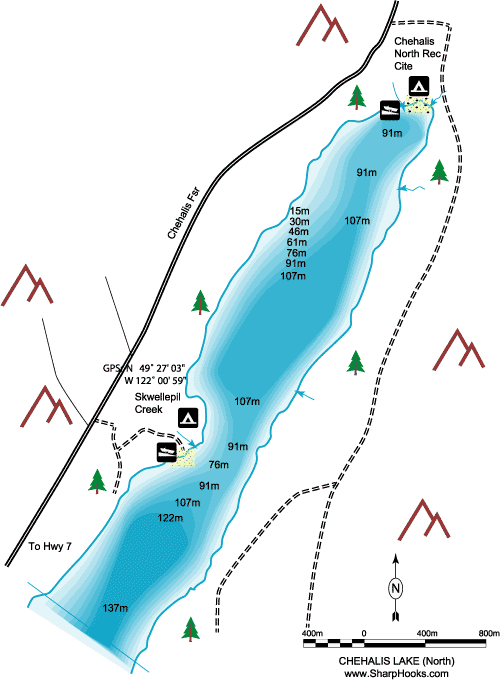 Map of Chehalis Lake - North