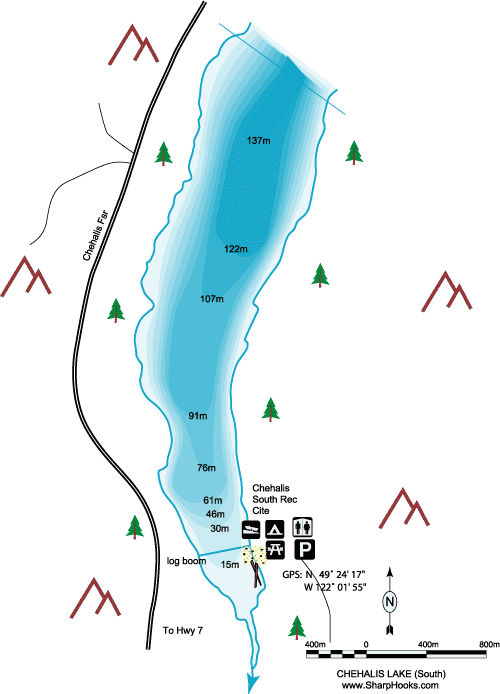Map of Chehalis Lake - South