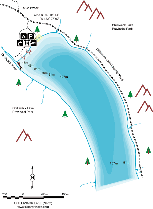 Map of Chilliwack Lake - North