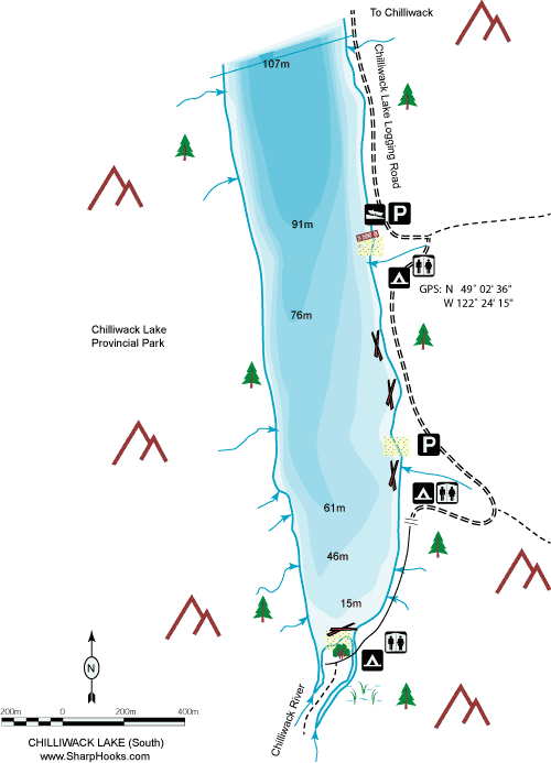 Map of Chilliwack Lake - South