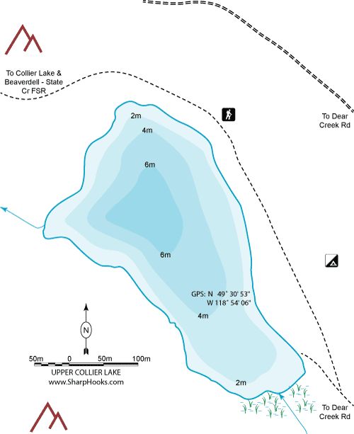 Map of Collier Lake - Upper