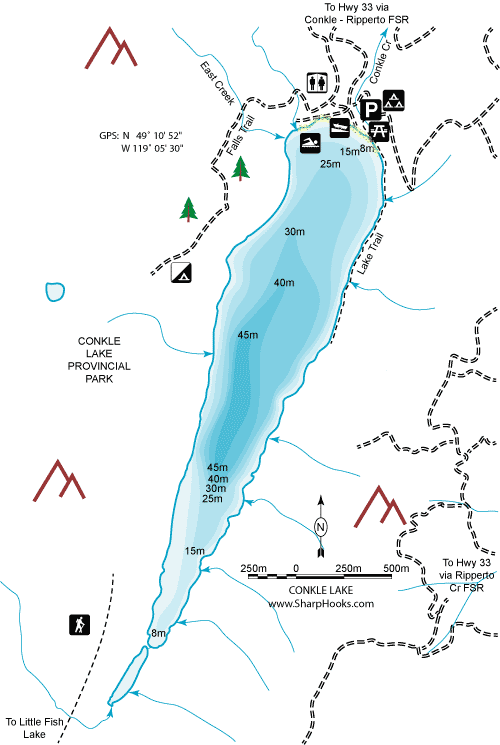 Map of Conkle Lake