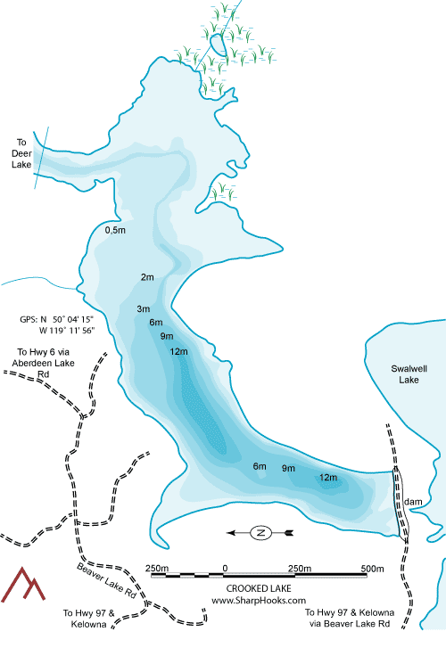 Map of Crooked Lake