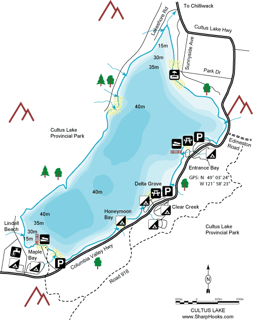 Map of Cultus Lake