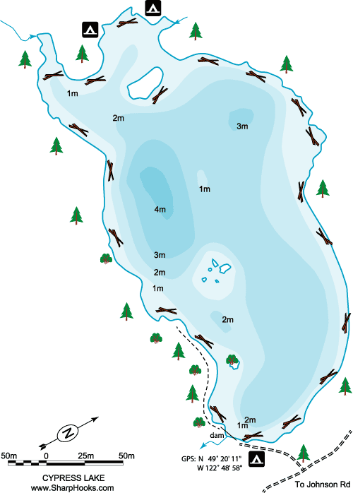 Map of Cypress Lake