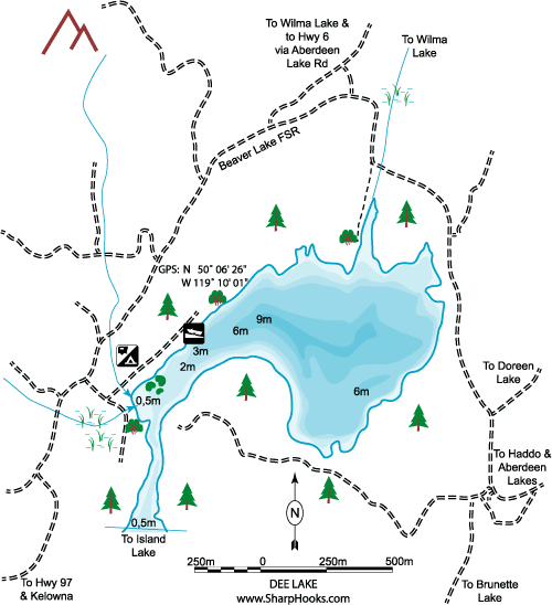 Map of Dee Lake (Winfield)