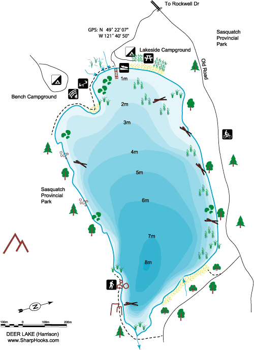Map of Deer Lake - Harrison