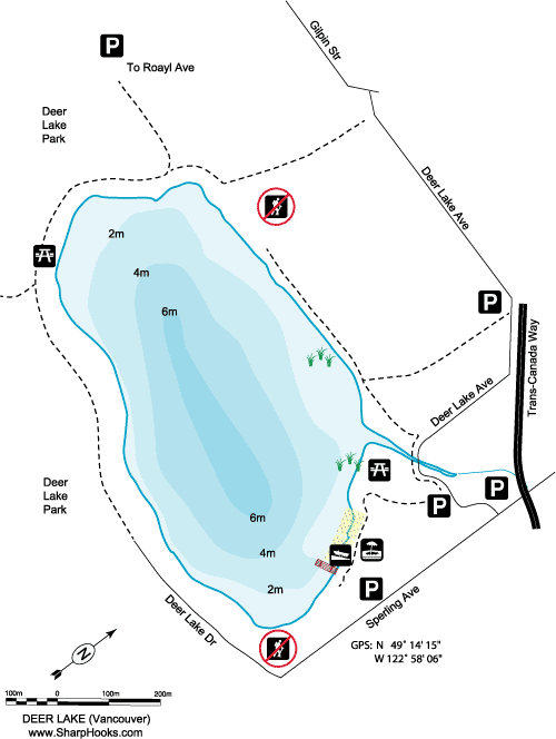 Map of Deer Lake - Vancouver