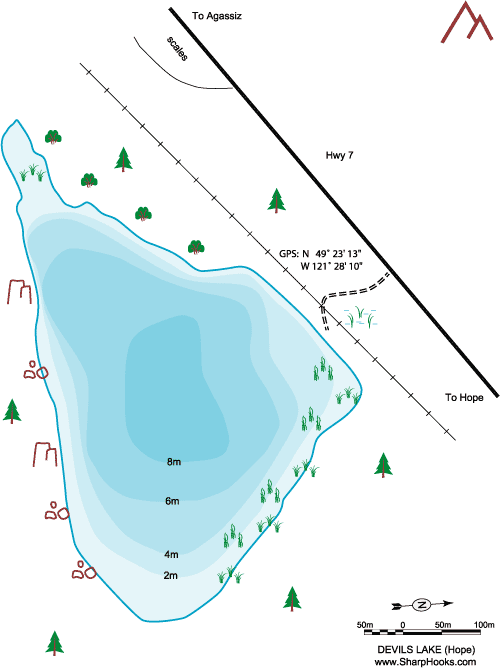 Map of Devils Lake - Hope
