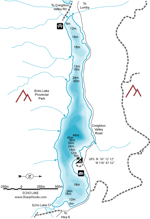 Map of Echo Lake (Vernon)