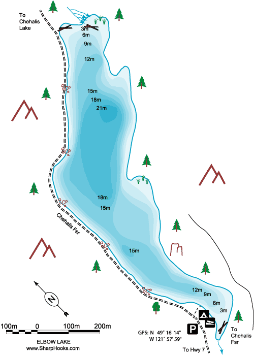 Map of Elbow Lake