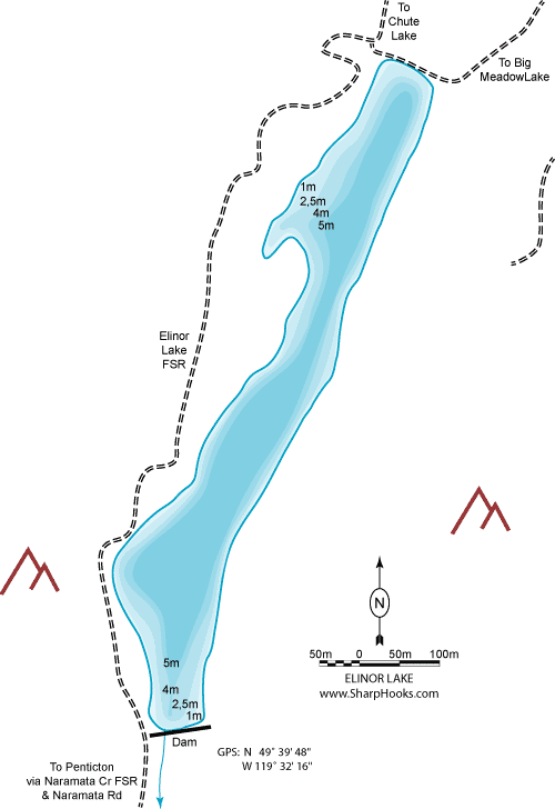 Map of Elinor Lake