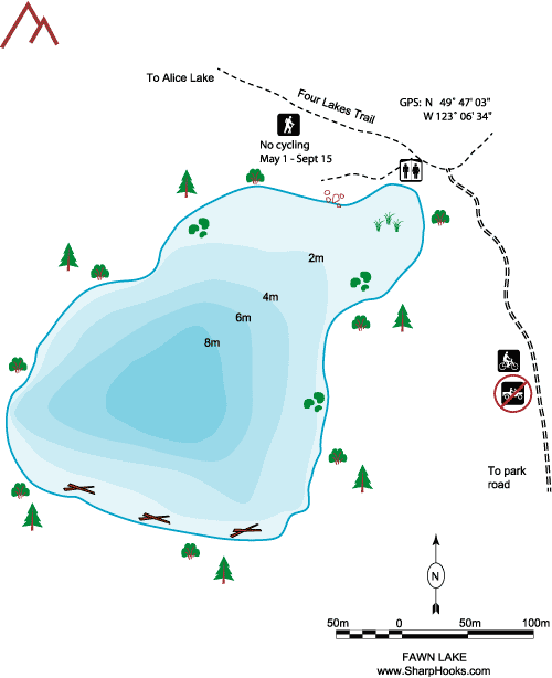 Map of Fawn Lake