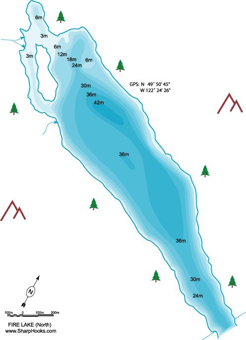 Map of Fire Lake - North