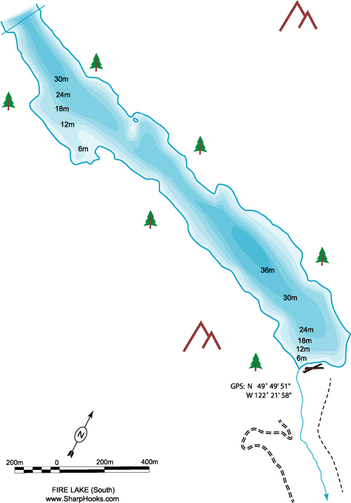 Map of Fire Lake - South